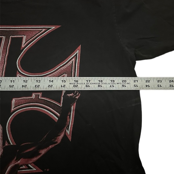 Vtg 2002 WWF Triple H Screw The Rules Wrestling Black T Shirt L Made In Russia - Picture 6 of 11